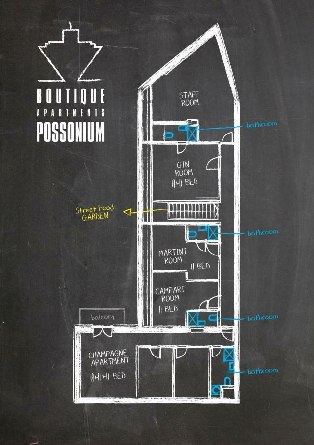 Street Food Possonium Apartments 布拉迪斯拉发 外观 照片